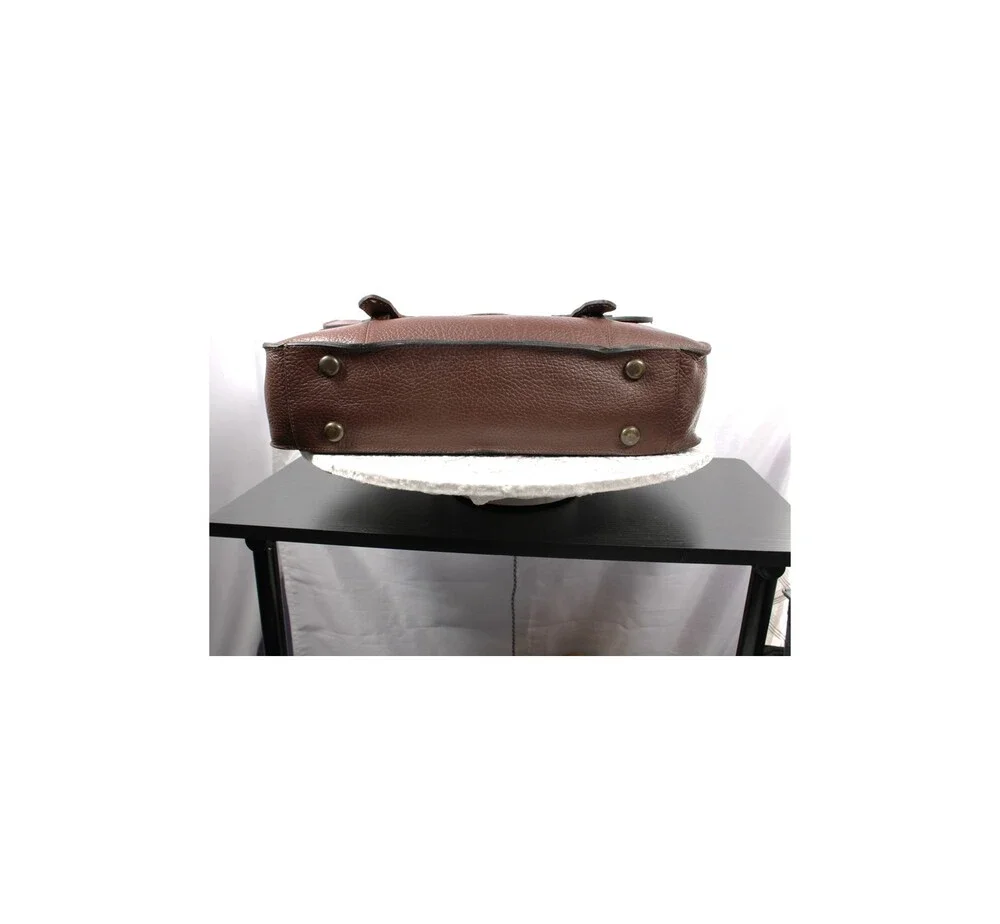King Ranch Leather Messenger Briefcase Laptop Bag Brown Crossbody Satchel